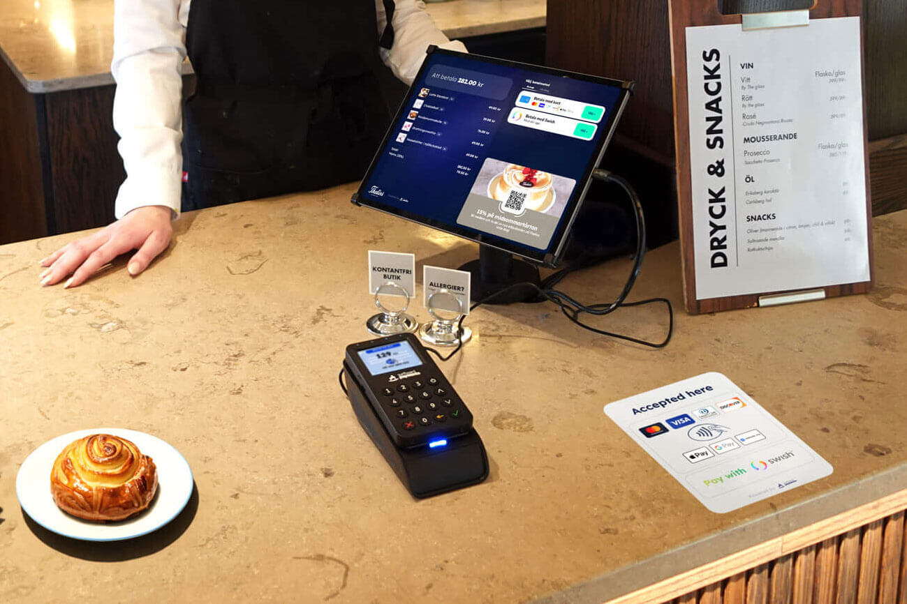 SurfPad in use at a checkout