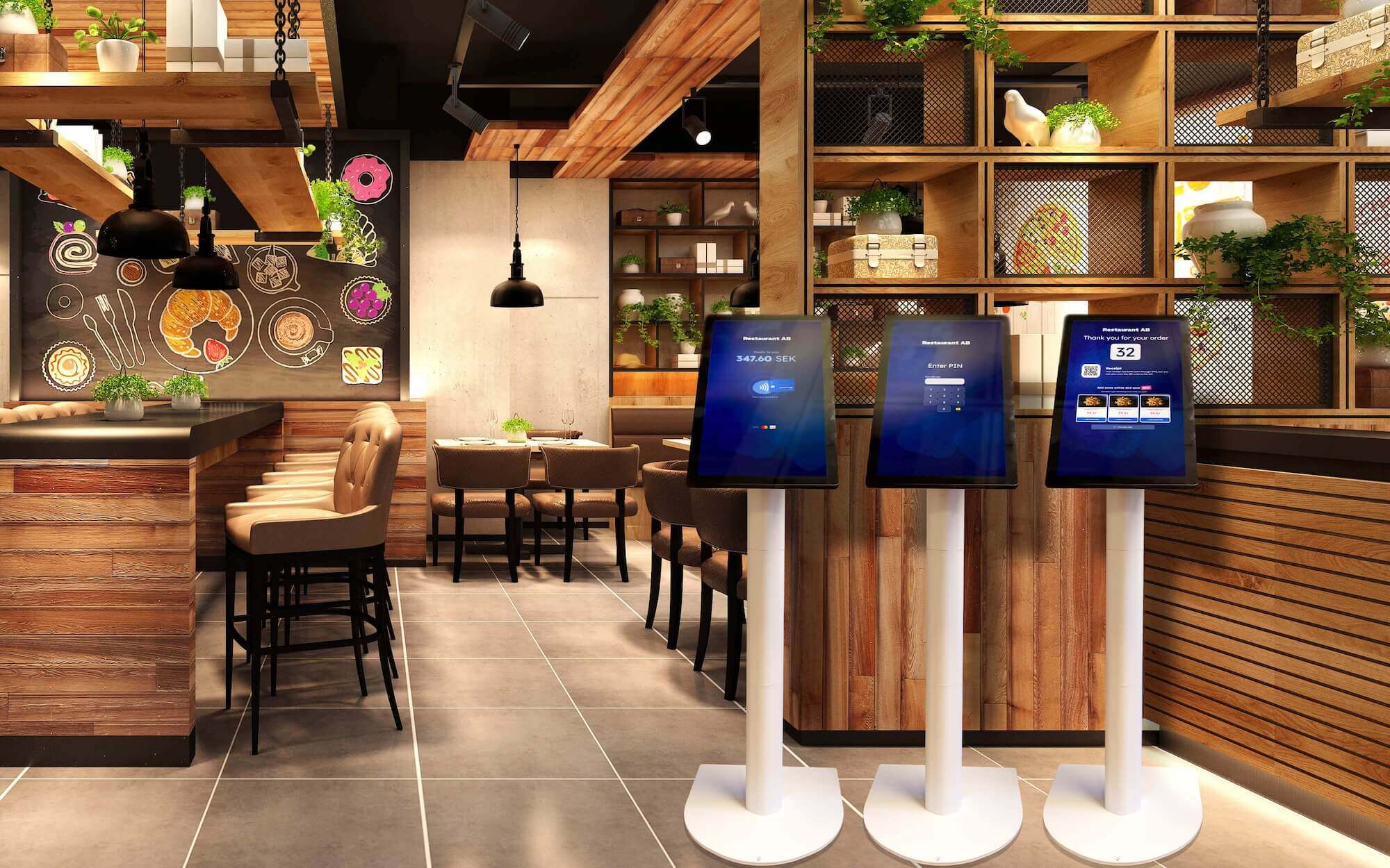 SurfXpress used for self-ordering at a counter