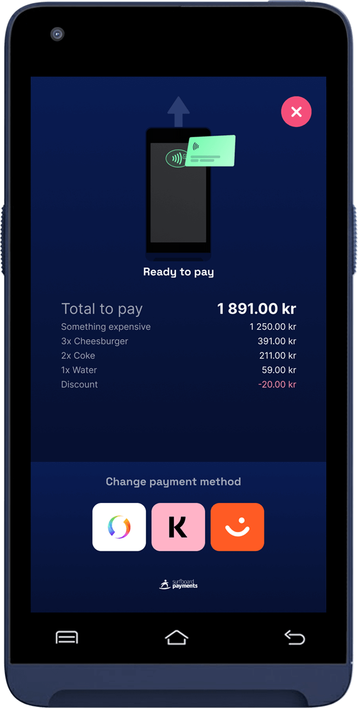 SurfTouch payment terminal