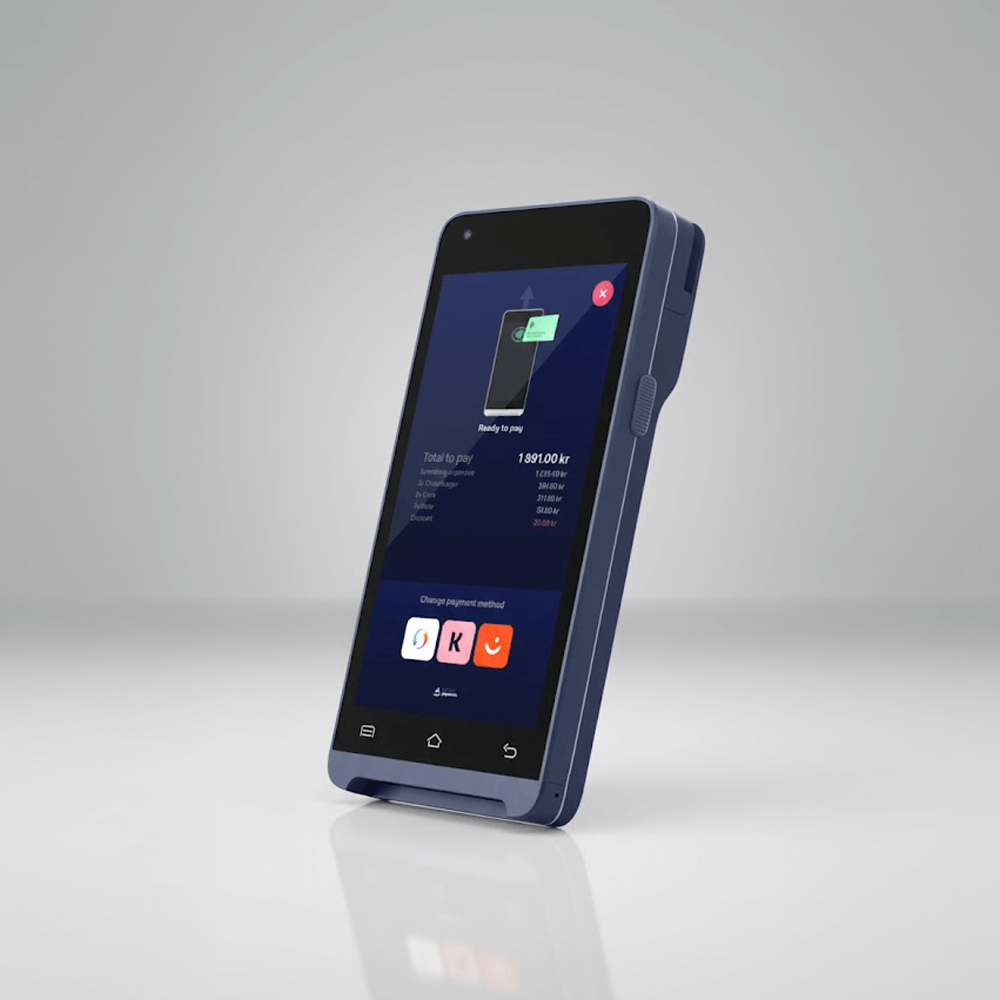 SurfTouch Pro held in hand, studio lighting