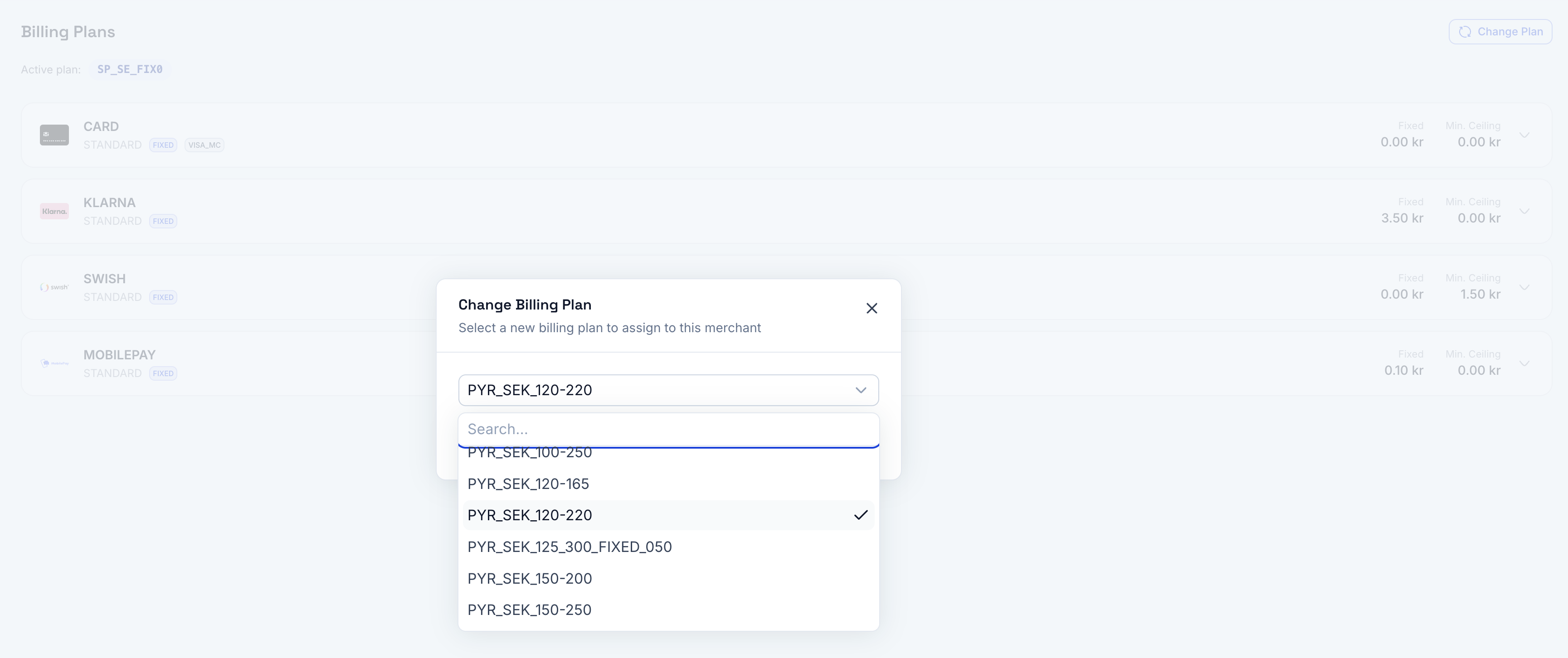 Merchant Page Billing