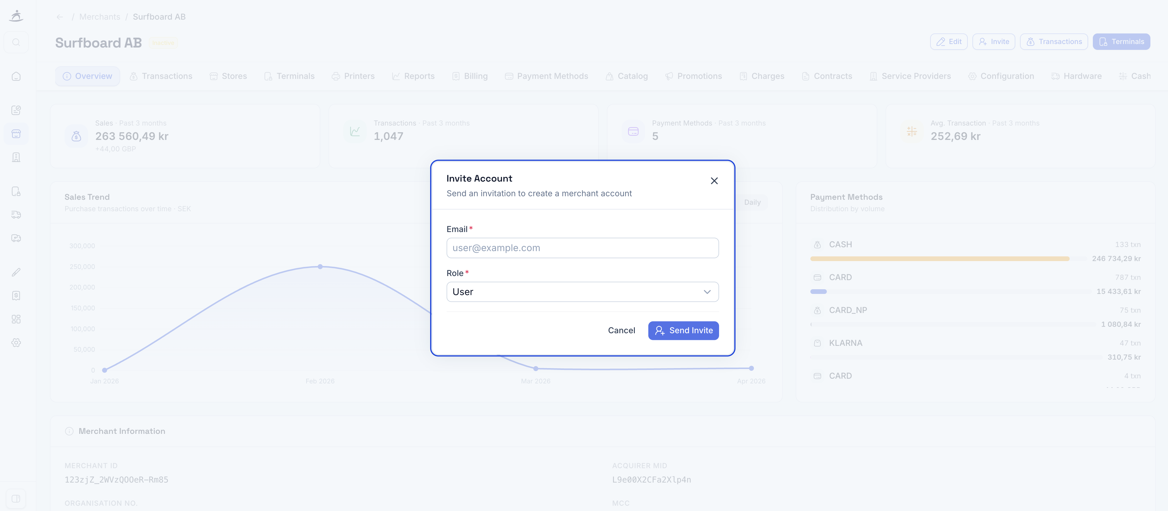 Merchant Page Invite