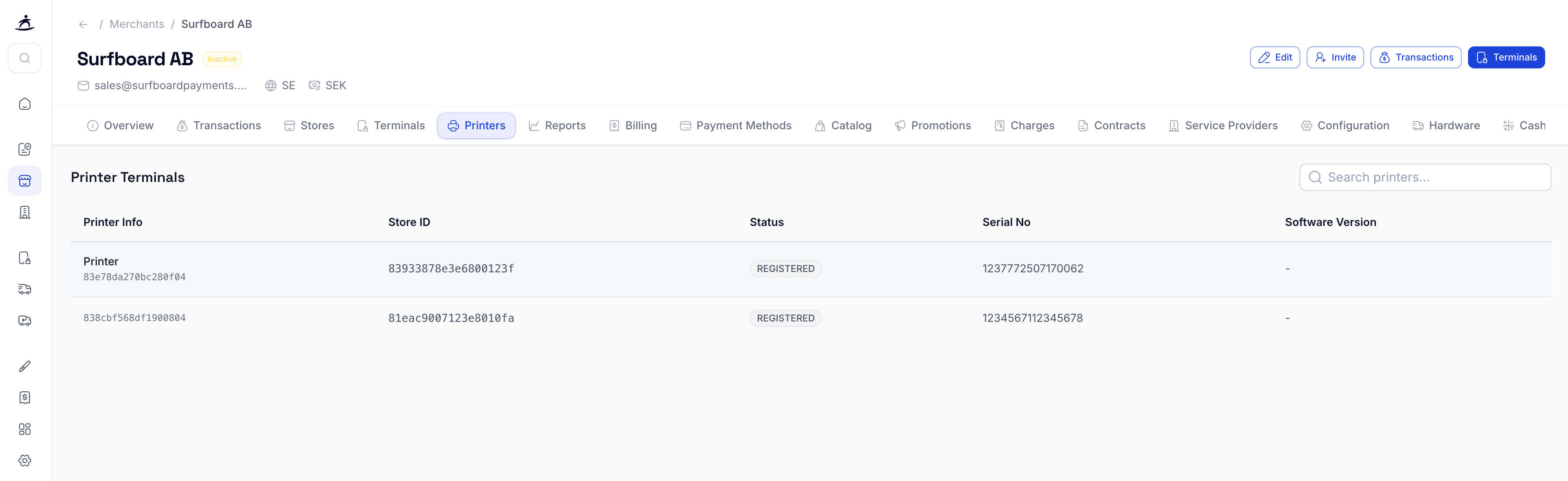 Merchant Page Printers